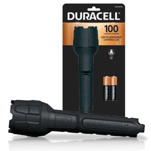 LED gumová ručná taktická baterka 2xAA 100lm DURACELL