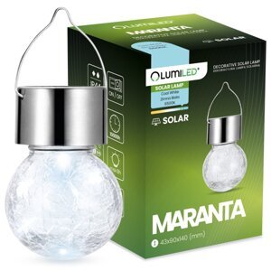 MARANTA IP44 6500K LUMILED Solar LED Garden Glass Pendant Ball Lamp