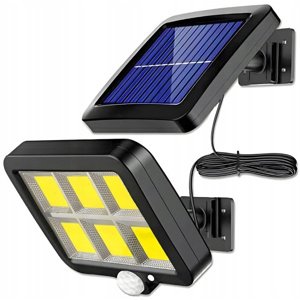 Solárne reflektory LED Halogénová záhradná lampa 6500K IP65 Senzor pohybu a súmraku DECRO LUMILED