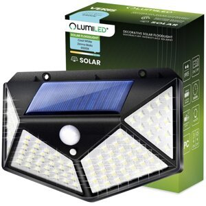 Solárne reflektory LED Halogénová záhradná lampa 6500K IP65 Senzor pohybu a súmraku VERIS LUMILED