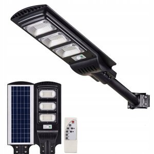 LED solárne pouličné osvetlenie 1200W 6500K s rukoväťou a diaľkovým ovládaním