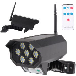 LED solárna vonkajšia kamera atrapa Záhradný senzor + diaľkové ovládanie