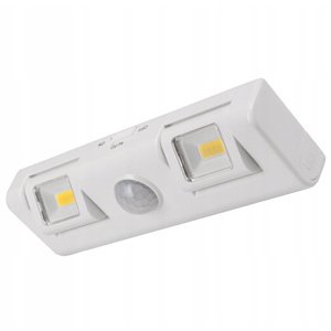 LED reflektorová lampa Samolepiaca s pohybovým senzorom Batéria 4000K 2xAA biela