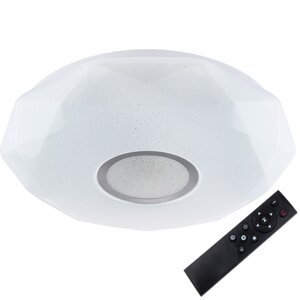 LED stropný plafón do kúpeľne 24W 3000-6500K White Round Diamond 39cm + diaľkové ovládanie