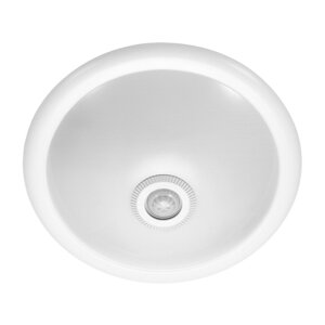 Plafond LED stropné svietidlo na povrch 2x E27 s PIR senzorom pohybu biele okrúhle 30 cm