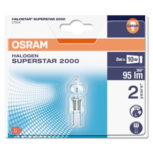 2x LED halogénová žiarovka G4 8W = 10W 95lm 2700K Warm 100CRI 360° 12V OSRAM HALOSTAR Stmievateľná