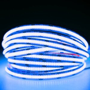 LED pásik 12V COB 45W 480LED 2835 modrá 8mm 5m ECOLIGHT