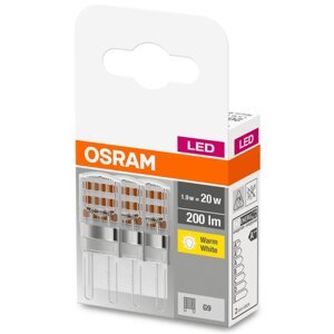 3PAK LED žiarovka G9 kapsula 1,9W = 20W 200lm 2700K teplá pätica OSRAM