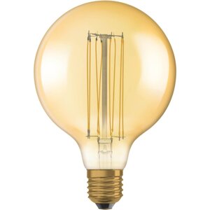 Dekoratívna LED žiarovka E27 G125 8,8W = 60W 806lm 2200K Warm 320° Filament Dimmable OSRAM Vintage 1906