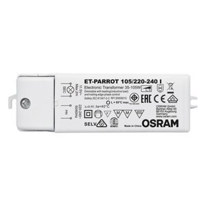 Elektronický halogénový napájací transformátor AC 35-105W 12V ET-PARROT OSRAM