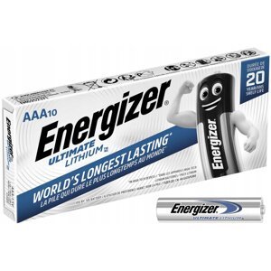 10x ENERGIZER ULTIMATE LITHIUM AAA LR03 1,5V batérie Blister