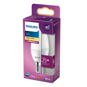 LED žiarovka E14 B35 2,8W = 25W 250lm 2700K teplá matná PHILIPS