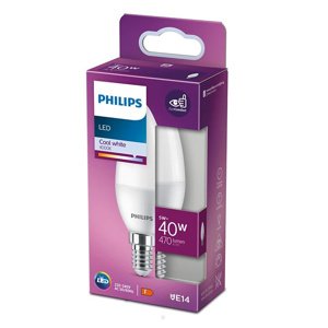 LED žiarovka E14 B35 4,9W = 40W 470lm 4000K Neutrálna matná PHILIPS