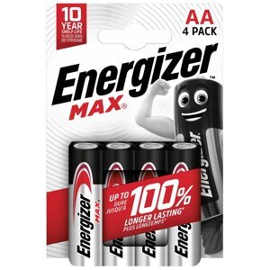 4x batérie ENERGIZER MAX AA LR6 1,5 V Blister Stick Batteries