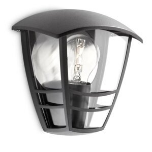 CREEK myGarden E27 IP44 Lucerna čierna PHILIPS LED fasádne svetlo