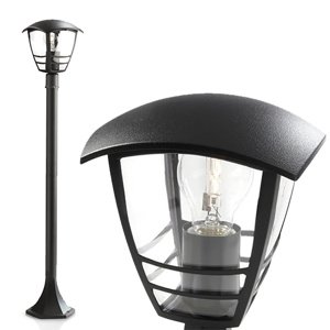Vonkajší LED lampáš CREEK myGarden E27 IP44 100cm čierny PHILIPS