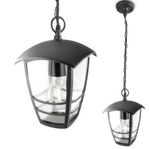 CREEK myGarden E27 IP44 Vonkajšie závesné svietidlo LED s presahom 80 cm čierne PHILIPS