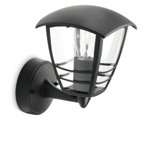 CREEK myGarden E27 IP44 LED fasádne nástenné svietidlo čierne PHILIPS