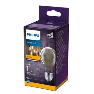 LED žiarovka E27 A60 2,3W = 11W 100lm 1800K Warm Filament Smoke PHILIPS