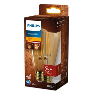 LED žiarovka Edison E27 ST64 3,1W = 25W 250lm 1800K teplé vlákno jantárová PHILIPS