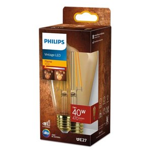 LED Edison E27 ST64 7W = 40W 470lm 1800K teplé vlákno jantárová žiarovka PHILIPS