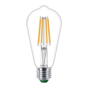 Edison E27 ST64 4W = 60W 840lm 2700K Teplé vlákno LED žiarovky PHILIPS Ultra Efficient