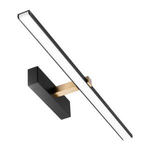 VENUS Kúpeľňové nástenné LED svietidlo nad zrkadlo 8W 580lm čierno-zlaté 40cm