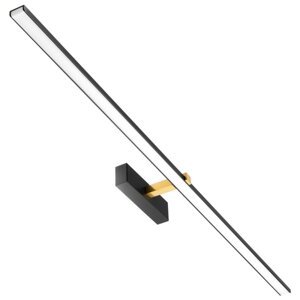 VENUS Kúpeľňové nástenné LED svietidlo nad zrkadlo 24W 1680lm čierno-zlaté 120cm