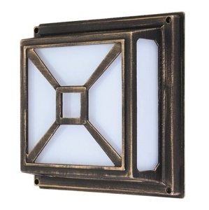 Záhradné LED nástenné svietidlo DARIUS 2xE27 IP54 Plafond Square Antique Gold RABALUX