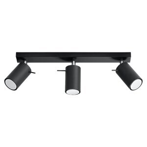 Svietidlo na povrchovú montáž RING 3L 3xGU10 Reflektor halogénový pohyblivý Minimalistický čierny SOLLUX