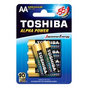 TOSHIBA ALPHA POWER LR6 AA 1,5V Alkalické batérie Blister 6ks