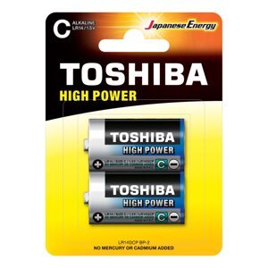 Alkalické batérie TOSHIBA HIGH POWER LR14 1,5 V blister 2ks