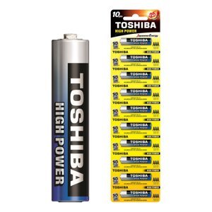 Alkalické batérie TOSHIBA HIGH POWER LR03 AAA 1,5 V STICKER 10 ks