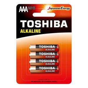 TOSHIBA RED ALKALINE LR03 AAA 1,5V Alkalické batérie Blister 4ks