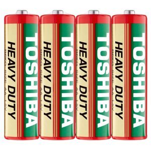 TOSHIBA HEAVY DUTY R6 AA 1,5V zinkovo-uhlíkové batérie 4ks fólie