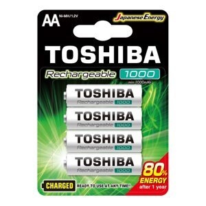 Nabíjacie batérie TOSHIBA READY TO USE AA 1,2V 1000MAH Blister 4ks