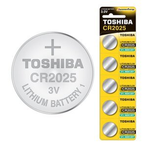 Špeciálna lítiová batéria TOSHIBA CR 2025 3V Blister 5 kusov
