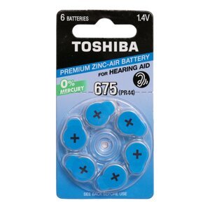 TOSHIBA PR44 1,4 V zinkovo-vzduchové batérie Blister 6 kusov