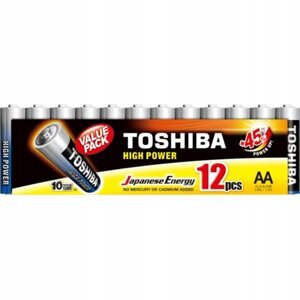 Alkalické batérie TOSHIBA HIGH POWER LR6 AA 1,5V PACK 12ks