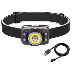 Dobíjací LED svetlomet so senzorom pohybu XTE 5W + COB 10W VA0025 VAYOX