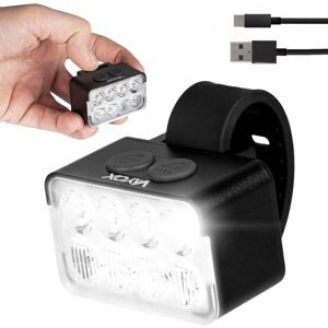 Predná baterka na bicykel 8xLED USB-C 10 režimov 900lm IPX6 VAYOX