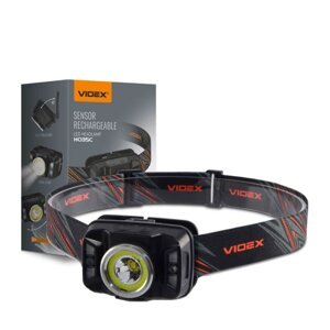 Nabíjateľná LED hlavová baterka s dotykovým senzorom 5W + COB 410lm 5000K H035C VIDEX