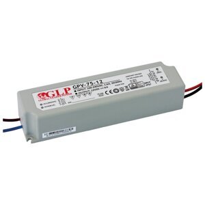 LED zdroj napätia 12V 72W 6A GPV-75-12 GLP IP67 hermetický