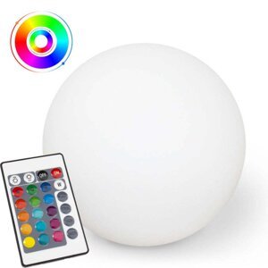 LED záhradná lampa na solárny pohon RGB GROUND ball 17cm + diaľkové ovládanie