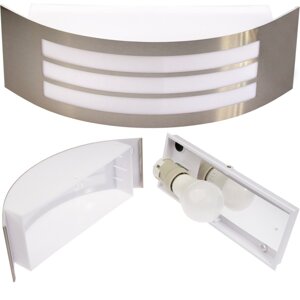 LED E27 Sitom záhradný plafón GOLDLUX (Polux) oceľová strieborná Inox