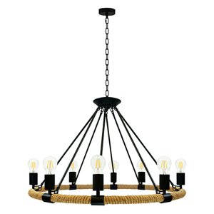 ROPE Arthur 8xE27 LOFT Vintage závesné svietidlo - GOLDLUX (Polux)