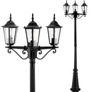 Záhradná lampa LIGURIA GOLDLUX (Polux) 3X E27 čierna 2,5 m