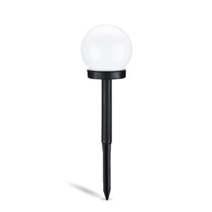 Solárna záhradná lampa LED ATRIS Drive-in - biela guľa - 10 cm - LUMILED