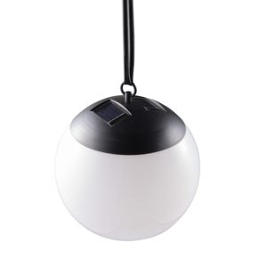 Záhradné LED solárne závesné svietidlo Kiara IP44 Ball 20cm White