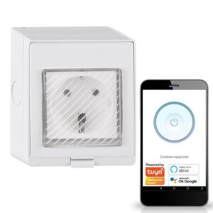 SMART Tuya IP55 16A SMART Wifi Vonkajšia zásuvka na povrchovú montáž